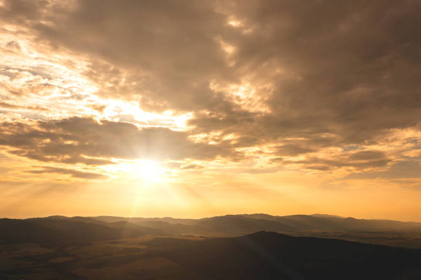 istock Rural scene, sunset in the meadow, summer evening 1433691554