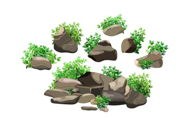 паутина - cornerstone stability stone construction site stock illustrations