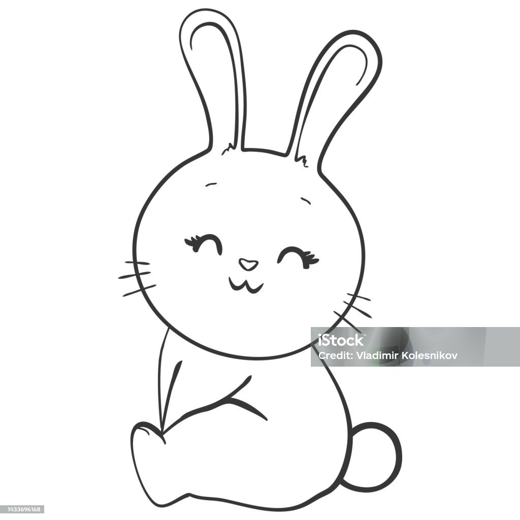Vector Handdrawn Cute Cartoon Rabbit Print Sticker Logo Sketch Doodle Isolated On A White Background Stock Illustration - Download Image Now - iStock Vector Handdrawn Cute Cartoon Rabbit Print Sticker Logo Sketch Doodle Isolated On A White Background Stock Illustration - Download Image Now - iStock