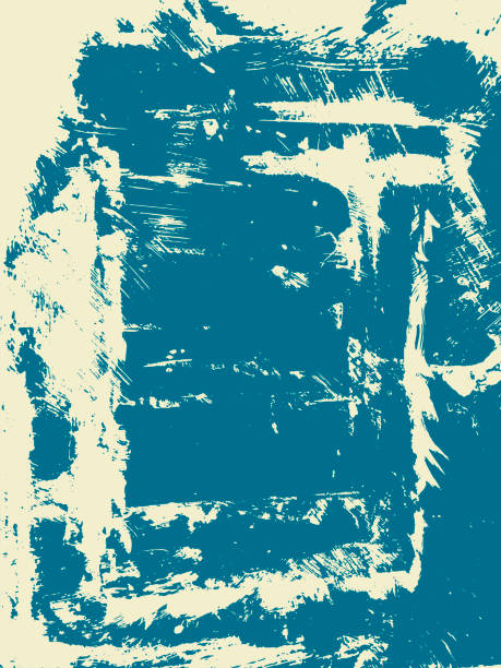 grunge-textur-hintergrundvektor, strukturierte grungy weiße vintage-bordüre, alte verzweifelte blaue papierillustration, kratzt grit schmutz und grungy linien für foto-overlay-vorlage oder designs, kann bearbeiten - rust rustic backgrounds metal stock-grafiken, -clipart, -cartoons und -symbole