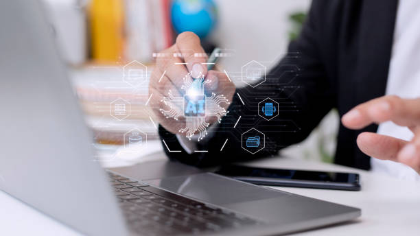 istock Digital transformation technology strategy, IoT, internet of things. transformation of ideas and the adoption of technology in business in the digital age, enhancing global business capabilities. Ai 1433700928