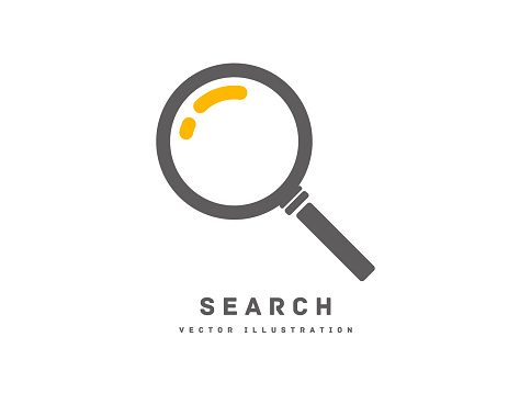 Search search icon magnifying glass vector illustration