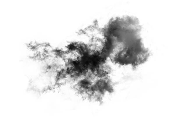 istock Textured Smoke,Abstract black,isolated on white background 1433722993