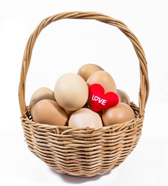 istock red heart-shaped with egg in basket 1433725423