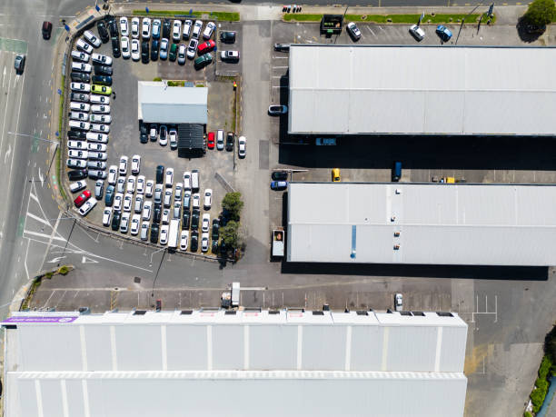 istock Aerial view of industrial district. 1433726107