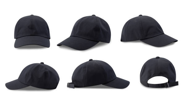 istock Set of Dark Blue Baseball cap isolated on white background with clipping path 1433726754