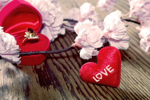 heart-shaped in jewelry box