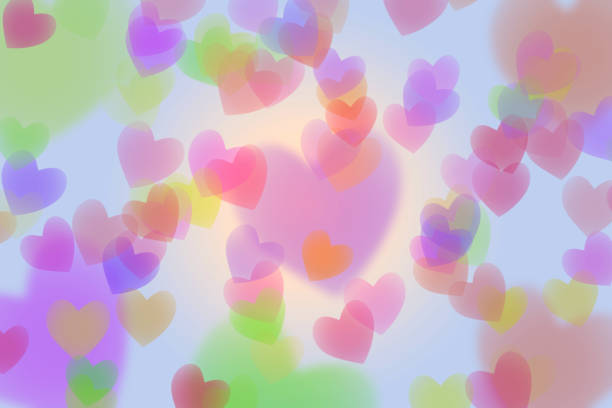 Abstract colorful heart isolated on white background