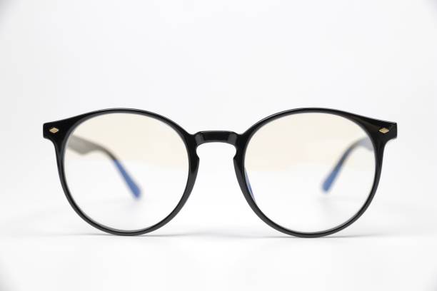 Eyeglasses on white, eyewear frame Eyeglasses isolated on white background horn rimmed glasses stock pictures, royalty-free photos & images