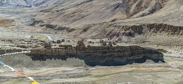 Piyang Dongga Ruins in Zhada County, Ali Prefecture, Tibet, China.
