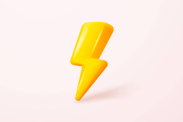 istock 3D thunder bolt icons realistic on white background. symbol of thunderbolt energy, flash lightning, danger and power. Simple lightning strike emblem. 3d powerful charge icon vector render illustration 1433743552