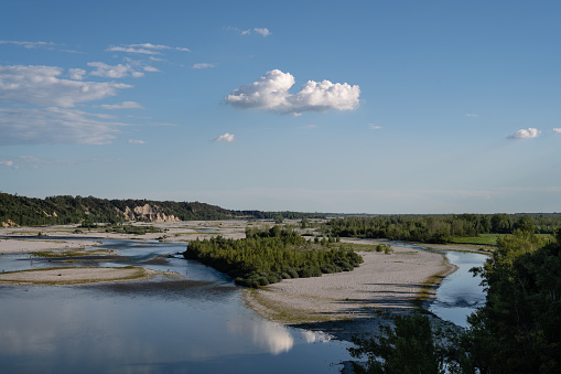 prado, bahia / brazil - september 12, 2008: mouth of the river Cahy in the city of Prado, in the south of Bahia.\