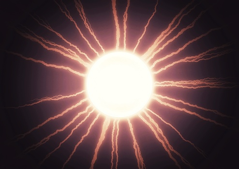 3d Illustration Of Exploding Sun Stock Photo - Download Image Now ...