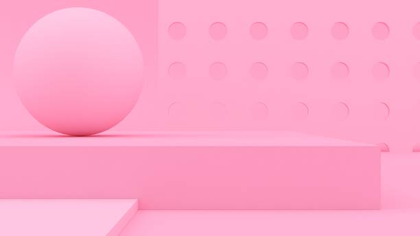 istock 3d minimal style wallpaper. Geometric shapes modern background. 3d abstract illustration. Pastel colors. 1433754148