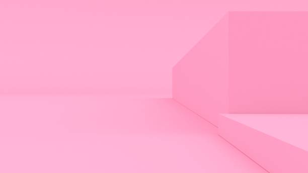 istock 3d minimal style wallpaper. Geometric shapes modern background. 3d abstract illustration. Pastel colors. 1433754150