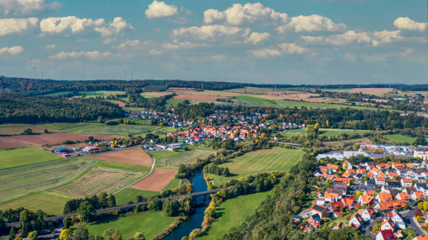 istock European rural landscape from a bird's eye view 1433761444
