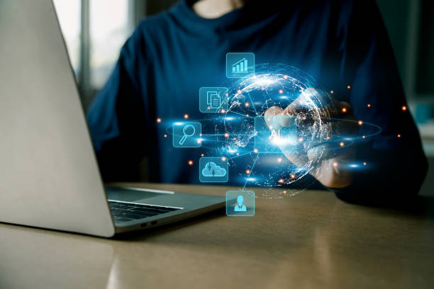 istock AI learning and business artificial intelligence, modern , transformation of ideas and the adoption of technology in business in the digital age, enhancing global business capabilities , Ai. 1433761629