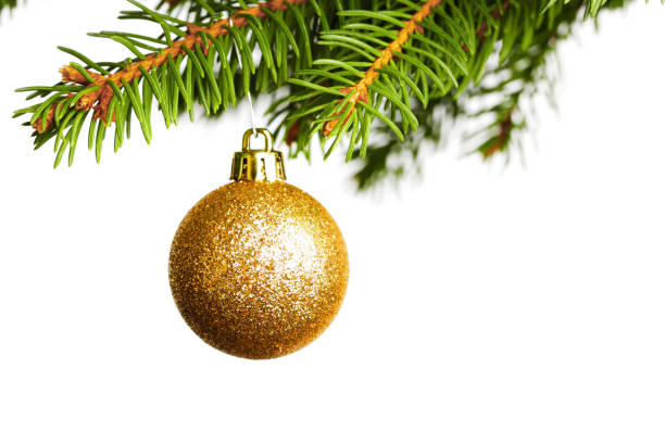 istock Decorative ball on fir branch 1433765118