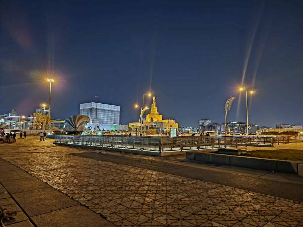 istock Night view of Doha, Qatar 1433765936