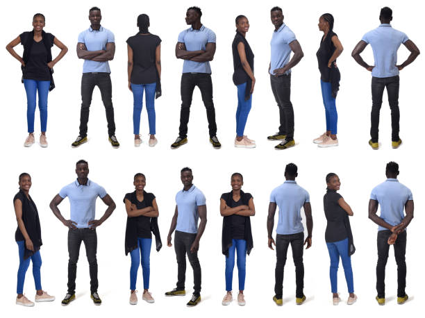 large group of various poses of same couple on whihe background large group of various poses of same couple on whihe background huge black woman pictures stock pictures, royalty-free photos & images