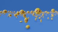 istock 4K Social Media Sad Emoji Icons Jumping Continuously In Blue Background, 3D Emoji Unhappy 1433774139