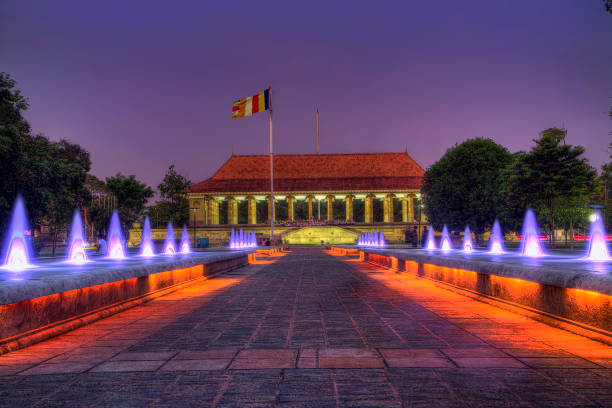 Independence Memorial Hall in Independence Square in Colombo, Sri Lanka. The hall is a national monument in Sri Lanka built for the commemoration of the independence of Sri Lanka from British rule with the establishment of the Dominion of Ceylon on February 4, 1948.