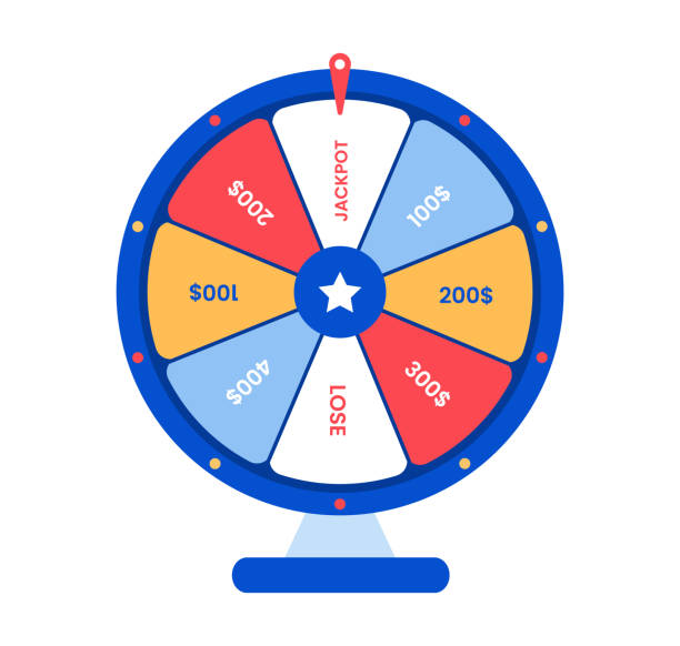 illustrations, cliparts, dessins animés et icônes de roue de la fortune arrière-plan. illustration vectorielle de roulette porte-bonheur. concept de casino en ligne. - roulette