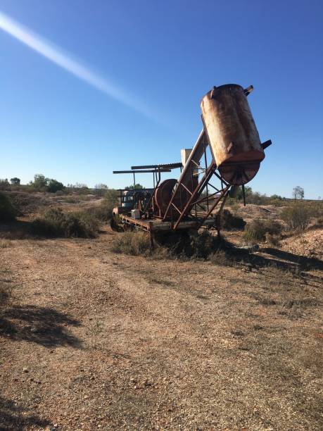 istock Industrial machine in a deserted area 1433786036