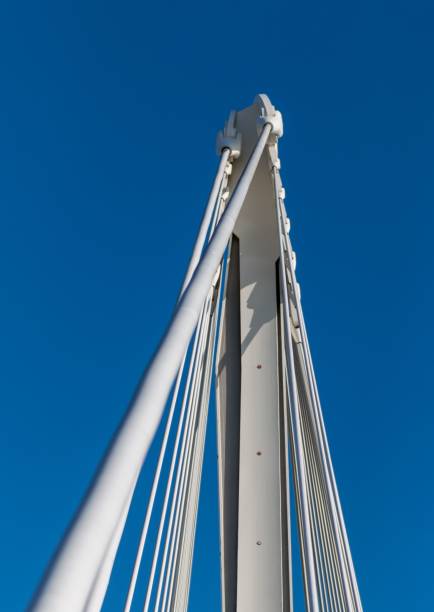 istock Vertical shot of bridge cables under the clear blue sky 1433789445