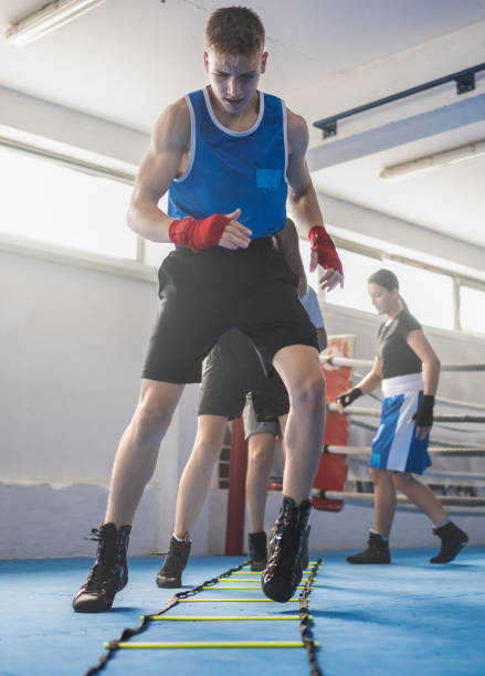 istock Group Of Kids Training Boxing 1433790454