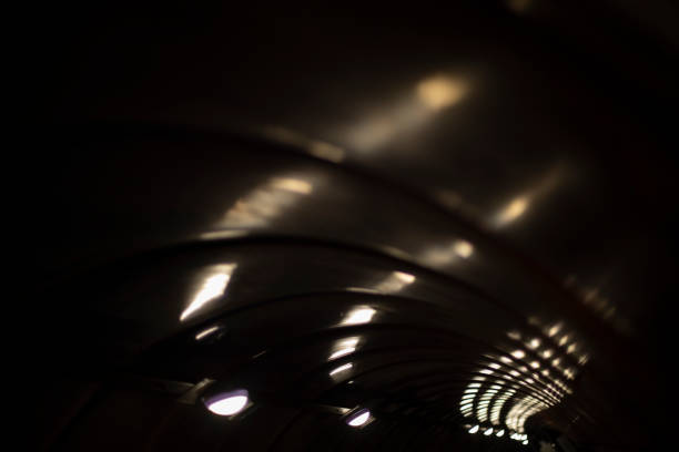 istock Wave of light on surface. Lights on dome. Defraction of light. 1433803085