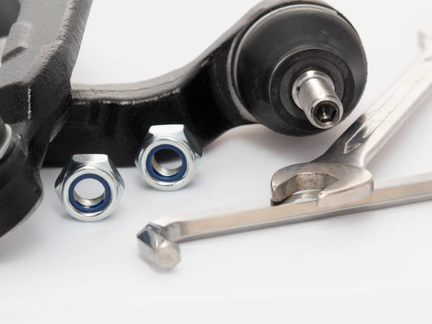 istock Car track rod end steering joint isolated against a white background. Spare part 1433811247