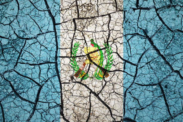 Country with drought concept. Water problem. Dry cracked earth country.
