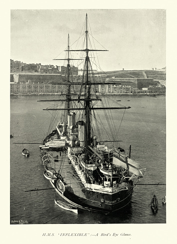 Kriegsschiff Hms Inflexible Der Britischen Royal Navy Panzerschiff