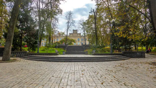 In the Polytechnic Park in Kiev on an autumn day