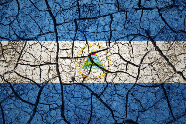 Country with drought concept. Water problem. Dry cracked earth country.
