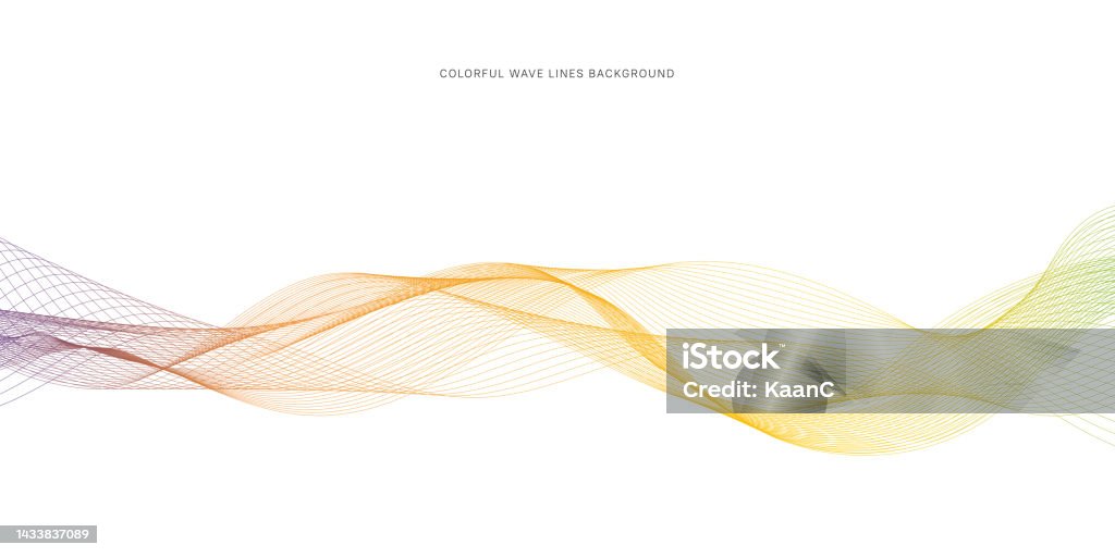 Line Wave Color Colorful Wave Lines On White Background Multi Colored Curved Wavy Lines ...
