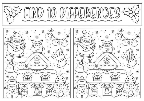 60+ Christmas Spot The Difference Stock Photos, Pictures & Royalty-Free Images - iStock