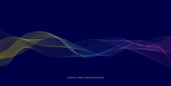 Line Wave Color Colorful Wave Lines On White Background Multi Colored Curved Wavy Lines ...