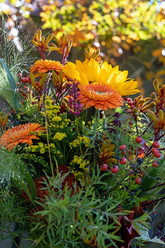 October 2022:  Colorful Flower Bouquet with Autumn Flowers
