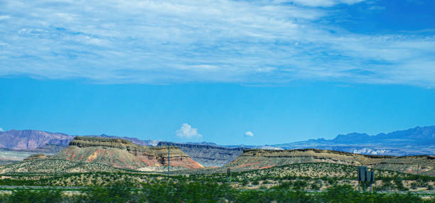 Mountain and landscape, cloudy and sunny sky
