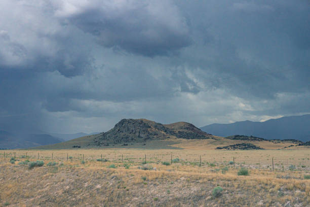 istock Mountain and landscape, stormy skies 1433847469