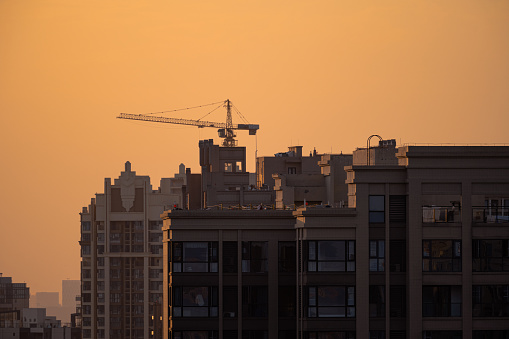 Sunset and dusk in Chengdu