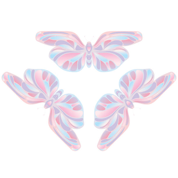 istock Vector illustration with butterflies in art nouveau style. 1433848335