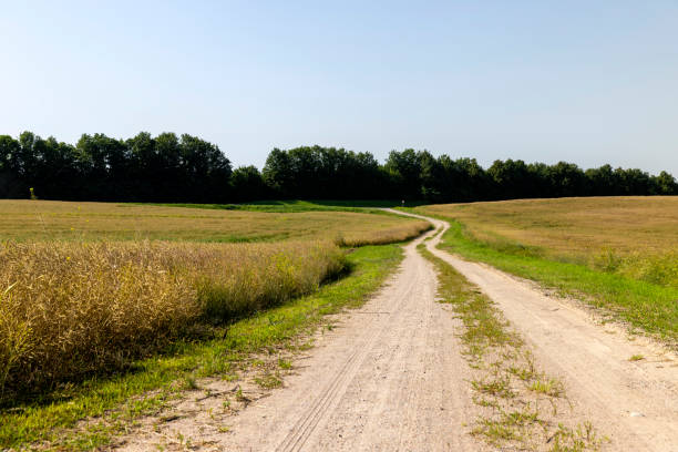 istock Gravel highway in rural areas 1433850421