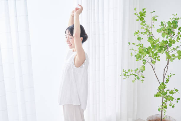 istock A woman taking a deep breath 1433850670