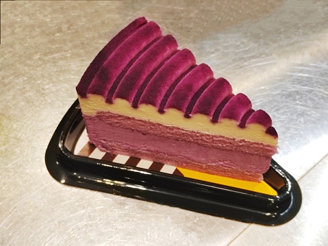 Purple potato mousse cake