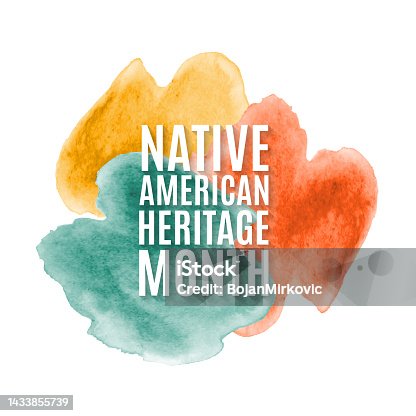 istock Native American Heritage Month watercolor background. Vector 1433855739