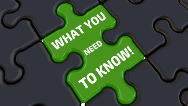 What you need to know. The text on the puzzle