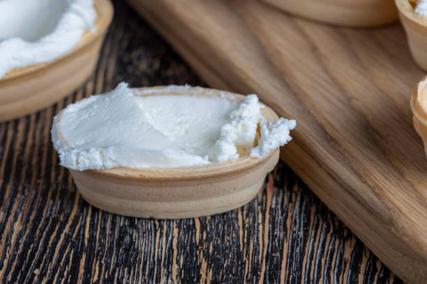 istock Waffle basket with cream curd cream inside 1433860052